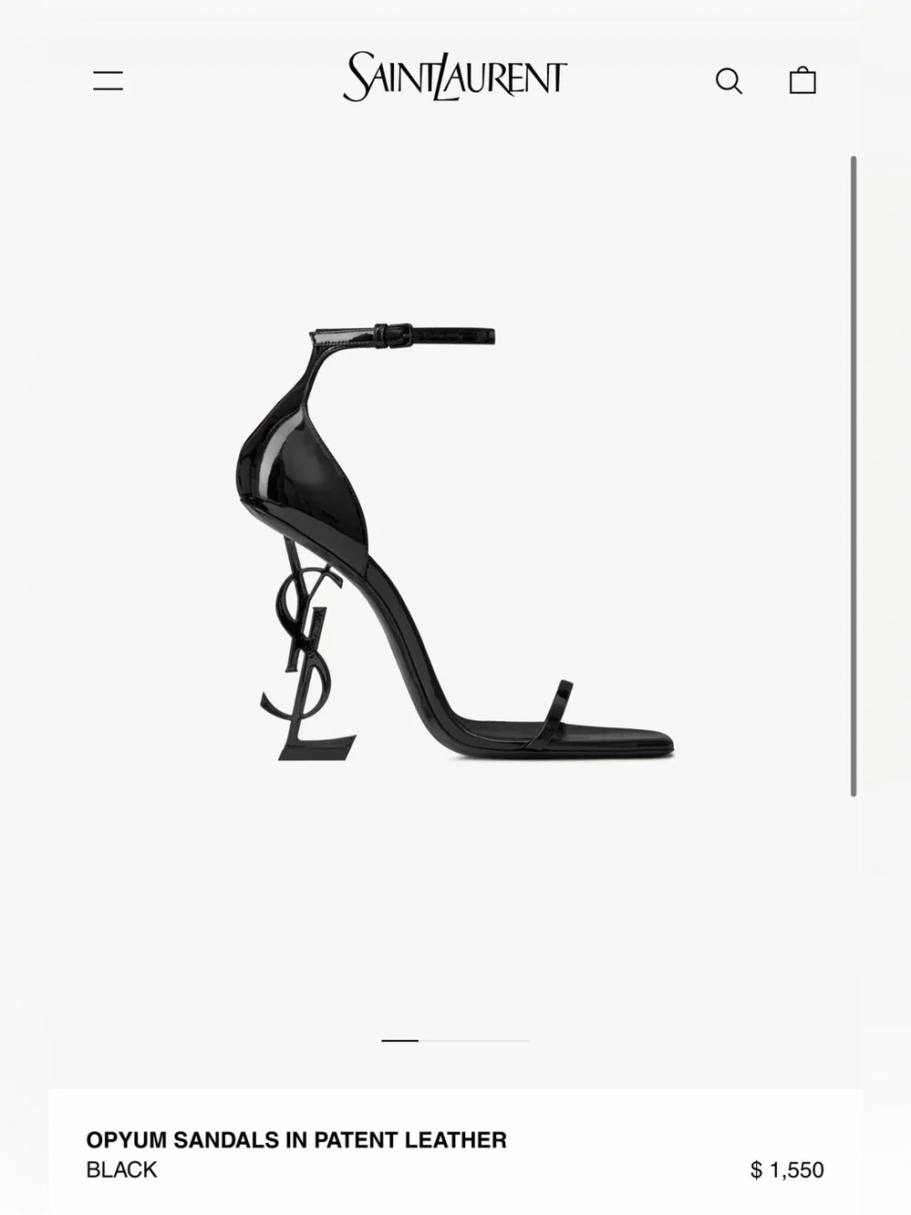 Saint Laurent Red Patent Opyum Sculptural-Heel Sandals